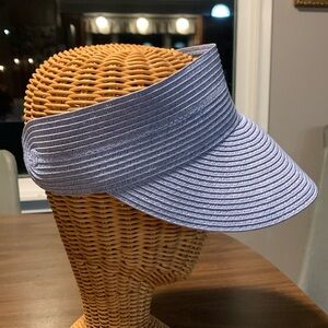 San Diego wheat straw visor. Denim.